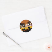 Natuur en weeshuizen waarderen ronde sticker (Envelop)