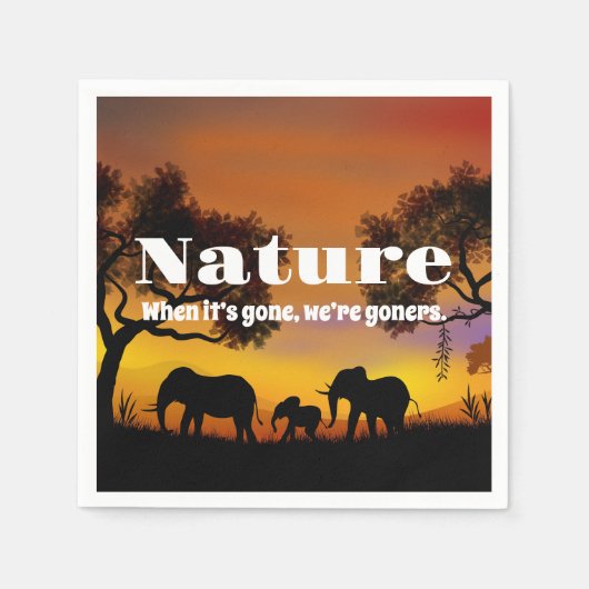 Natuur en weeshuizen waarderen servet (Voorkant)