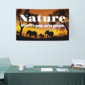Natuur en weeshuizen waarderen spandoek (Beurs)