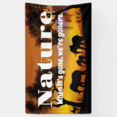 Natuur en weeshuizen waarderen spandoek (Verticaal)