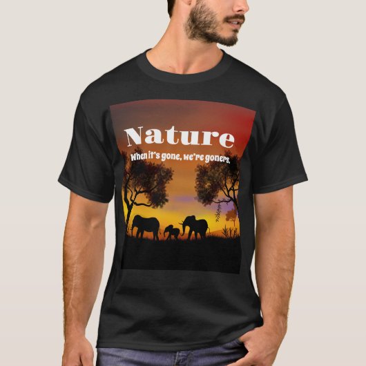Natuur en weeshuizen waarderen t-shirt (Voorkant)