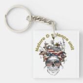 Natuur en wetenschap verenigen T-shirt Sleutelhanger (voorkant)