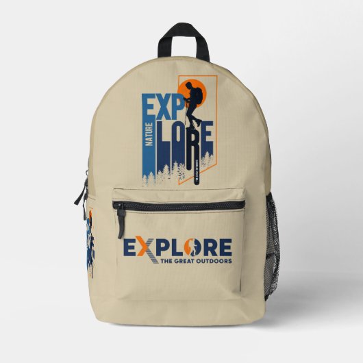Natuur-exploratie | Bedrukte rugzak (Mannen) (Voorkant)