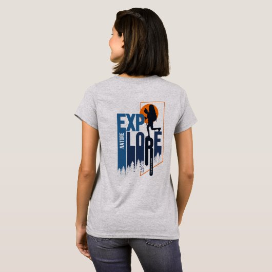 Natuur-exploratie | Dames T-shirt (Achterkant volledig)