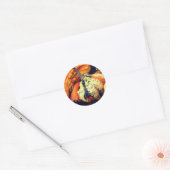 Natuur fancy bronnen ronde sticker (Envelop)