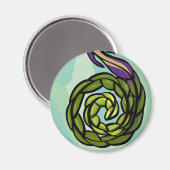 natuur fantasie ronde magneet 1 (Voorkant / Achterkant)