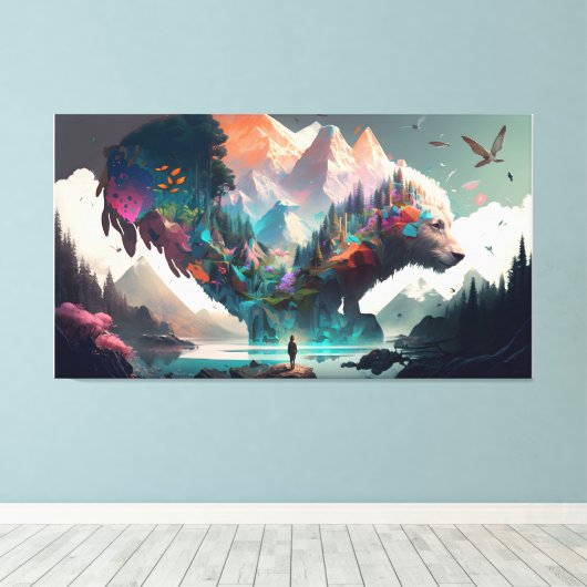 Natuur Fantasy Canvas Afdruk (Insitu (Houten vloer))