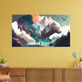 Natuur Fantasy Canvas Afdruk (Insitu (Woonkamer))