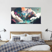 Natuur Fantasy Canvas Afdruk (Insitu (Slaapkamer))