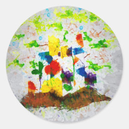 "Natuur Fantasy" Party Stickers