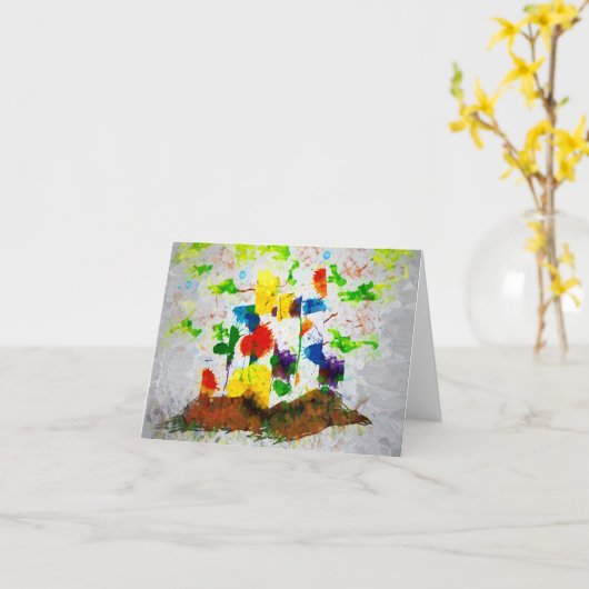 "Natuur Fantasy Trees" notitiekaarten (Gele Bloem)