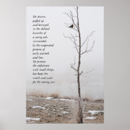 Natuur februari Poster met gedicht