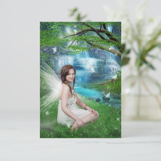 Natuur fee bedankkaart (Staand voorkant)