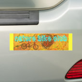 natuur fiets club bumpersticker (Op auto)