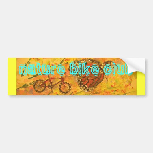 natuur fiets club bumpersticker (Voorkant)
