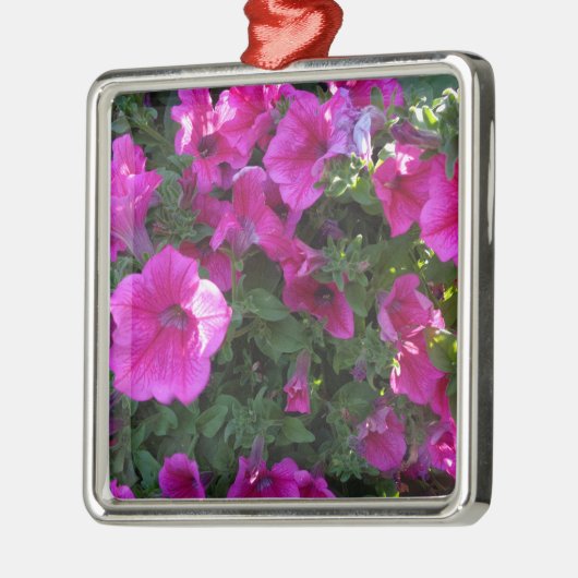Natuur, Flora, roze bloem Metalen Ornament (Links)