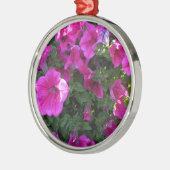 Natuur, Flora, roze bloem Metalen Ornament (Links)