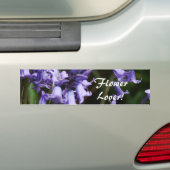 Natuur Floral Blue Paars Bumpersticker (Op auto)