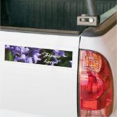 Natuur Floral Blue Paars Bumpersticker (Op Truck)