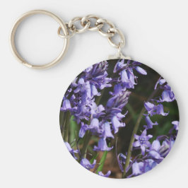 Natuur Floral Blue Paars Sleutelhanger
