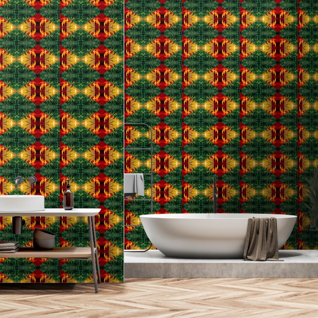 Natuur Floral Pattern Wallpaper Behang (Badkamer)