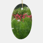 Natuur Floral Pink en White Flowers Grass Keramisch Ornament (Rechts)