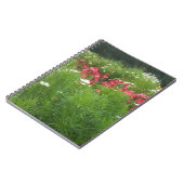 Natuur Floral Pink en White Flowers Grass Notitieboek (Linkerzijde)