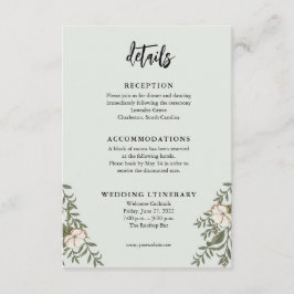 Natuur Flower Wedding Invitation Enclosure kaarten