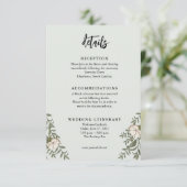 Natuur Flower Wedding Invitation Enclosure kaarten (Staand voorkant)