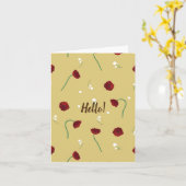 Natuur Flower Wenskaart Kaart (Gele Bloem)