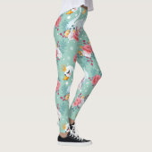 Natuur Flowers Swan Leggings (Rechts)