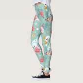 Natuur Flowers Swan Leggings (Links)