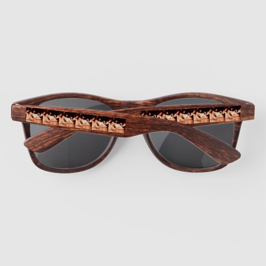 Natuur Forager: White Meerkat Digging for Bugs Zonnebrillen (Achterkant)