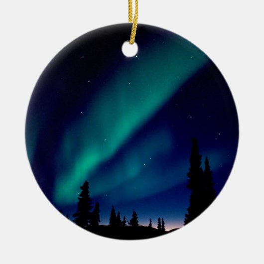 Natuur Forces Aurora Borealis Alaska Keramisch Ornament (Voorkant)