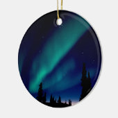 Natuur Forces Aurora Borealis Alaska Keramisch Ornament (Links)