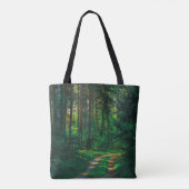 Natuur Forest Birch Trees Landscape Road Tote Bag (Achterkant)