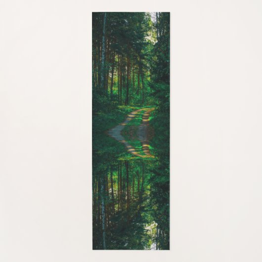 Natuur Forest Birch Trees Landscape Road Yogamat (Voorkant)