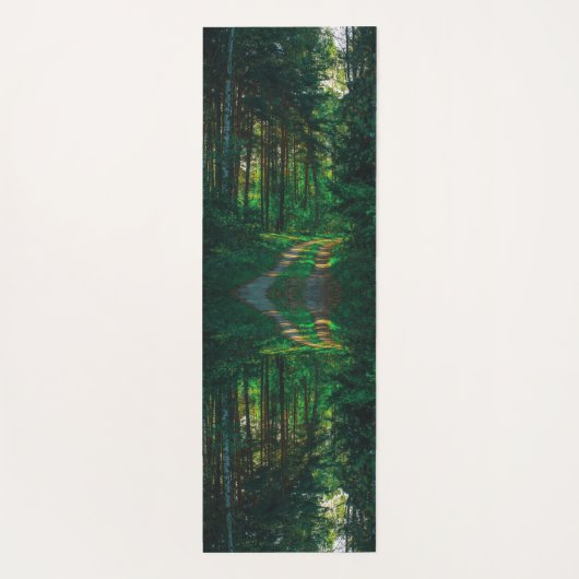 Natuur Forest Birch Trees Landscape Road Yogamat (Achterkant)