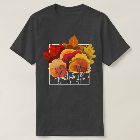 Natuur Forest Leaves Autumn Trees Herfst 742 T-shirt (Design voorkant)