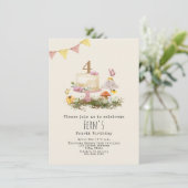 Natuur Forest Mushrooms Cake Birthday Kaart (Staand voorkant)