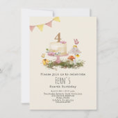 Natuur Forest Mushrooms Cake Birthday Kaart (Voorkant)