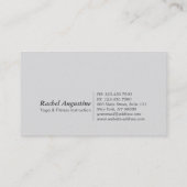 Natuur Forest of Meditation Yoga-instructeur Scrip Visitekaartje (Achterkant)