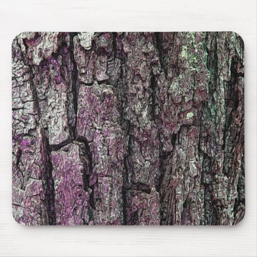 Natuur Forest Old Pine Bark Paars Muismat (Voorkant)