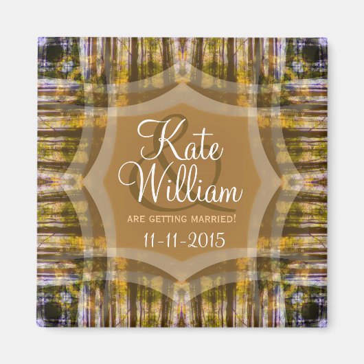 Natuur Forest Wedding Announding Magnet (Voorkant)
