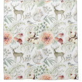 Natuur Forest Wildlife Pattern Douchegordijn (Voorkant)