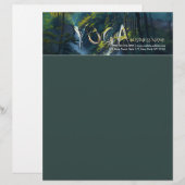 Natuur Forest YOGA Verborgen Tekst Meditatie Leraa Briefhoofd (Voorkant / Achterkant)