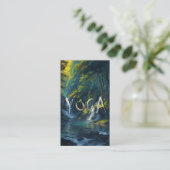 Natuur Forest YOGA Verborgen Tekst Meditatie Leraa Visitekaartje (Staand voorkant)