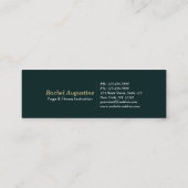 Natuur Forest YOGA Verborgen Tekst Reiki Master Qu Mini Visitekaartje (Achterkant)