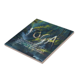 Natuur Forest YOGA Verborgen Tekst Reiki Master Qu Tegeltje