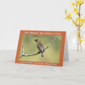 Natuur Fotografie Cedar Waxwing Birder Kaart (Gele Bloem)